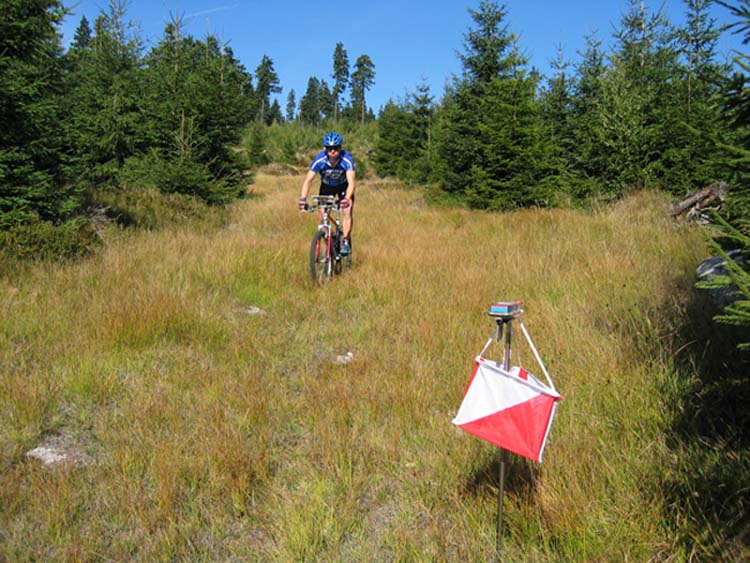 Alex Randall on training area for World Cup in Poland 2003